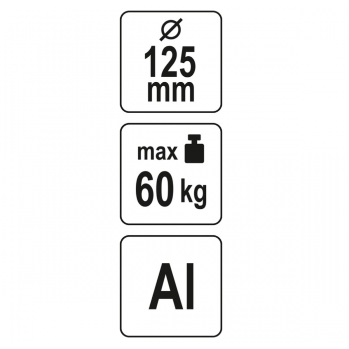 Присоска для монтажу скла  YATO: чашка Ø= 125 мм, m= 60 кг [30]