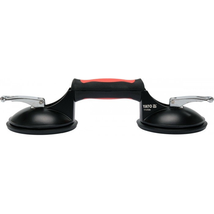 Присоски для монтажу скла YATO: 2 чашки Ø= 125 мм, m= 120 кг, 245х 125х 7 мм [20/160]