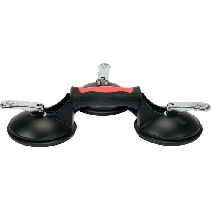 Присоски для монтажу скла (алюміній) YATO: 3-ри чашки Ø= 125 мм, m= 190 кг, 345х 282х 7 мм [12/96]