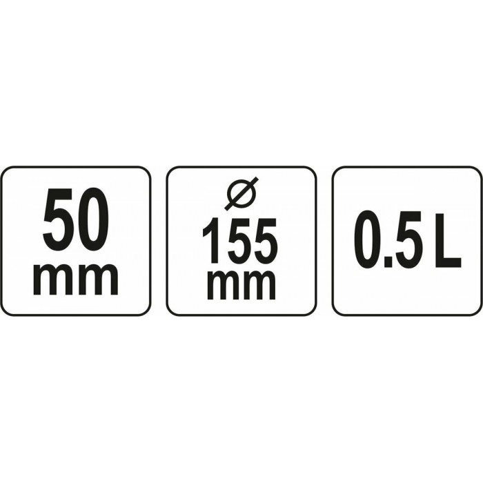 Миска гумова, плоска для гіпсу і будівельних розчинів YATO, об'єм- 0,5 л, Ø= 155 мм, H= 50 мм [20]