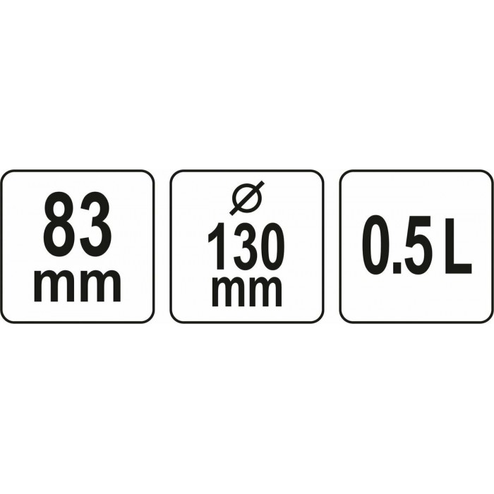 Глечик гумовий для гіпсу і будівельних розчинів YATO, об'єм- 0,5 л, Ø= 130 мм, H= 83 мм [20]