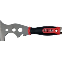 Скребок з нержав.сталі з комбінов.конфігураціями лез YATO ручка з гніздом з 4 викрутк.вставками [12]