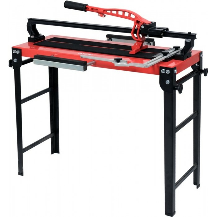 Плиткоріз ручний з розкладним столом YATO, 1 спрямовуюча l= 600 мм, t≤ 14 мм, 300х 800х 650мм [1]