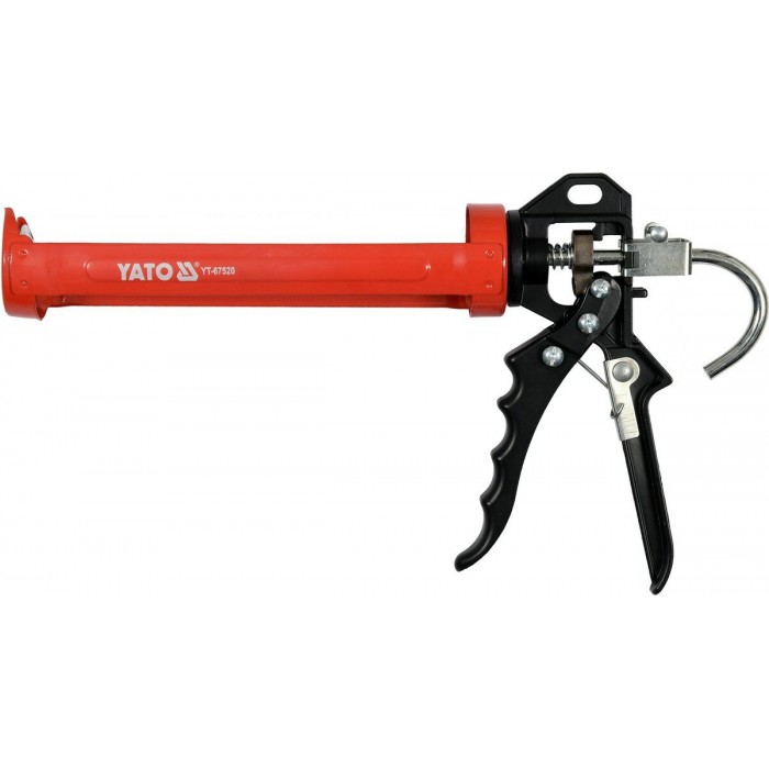 Пістолет для нанесення герметиків з фіксатором YATO : L= 225 мм, W= 60 мм [12/432]