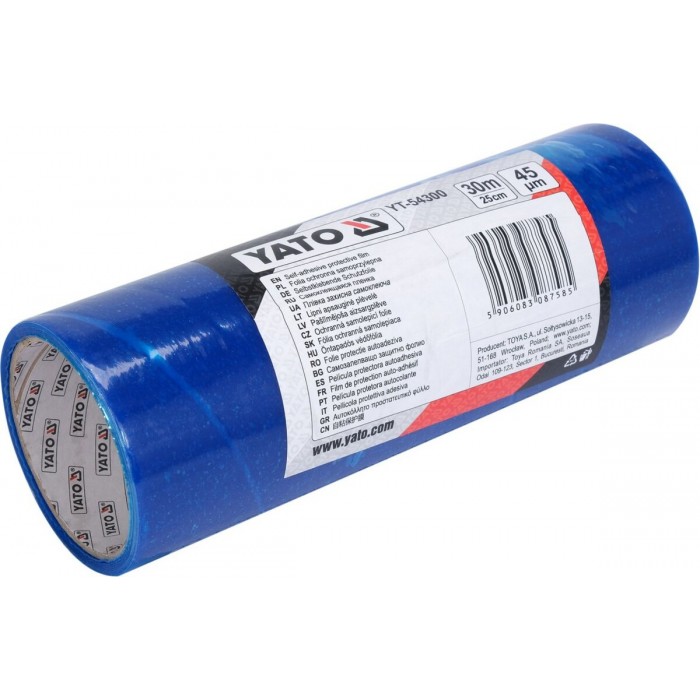 Плівка cамоклеюча захисна YATO, l= 30 м, w= 25 см, t= 45 мкр [12]
