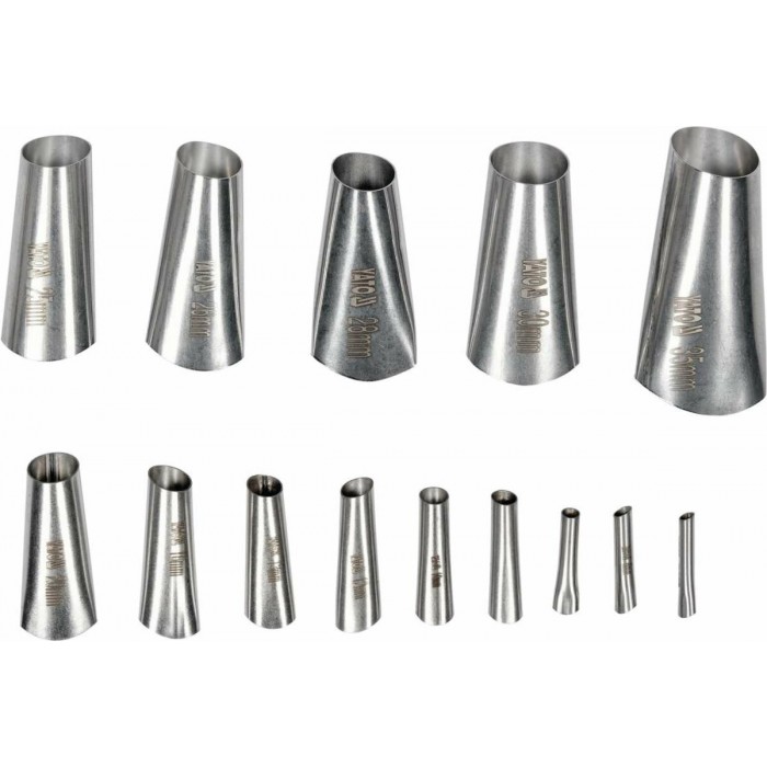Сопла для нанесення герметиків YATO Ø= 5-35 мм, з нержавіючої сталі, 14 шт. [50]