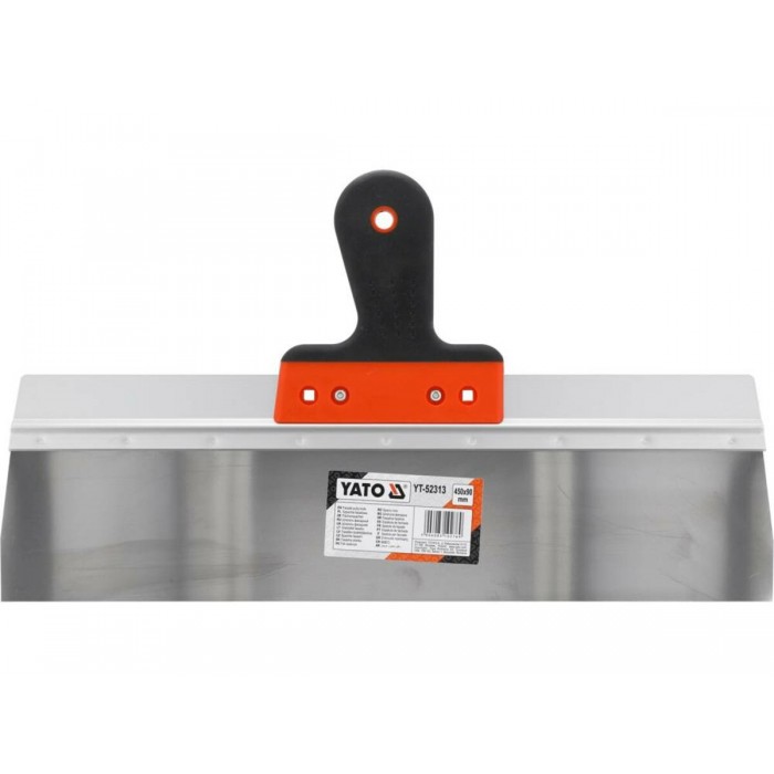 Шпатель фасадний YATO роб. частина- 450х 90мм з нержавіючої сталі, l=250 мм, двокомпонент ручка [10]