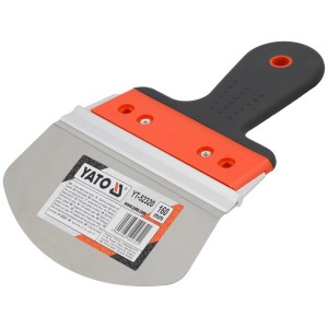 Шпатель овальний YATO до відра 165х 85 мм з нержавіючої сталі, l= 250 мм, двокомпонент ручка [4]