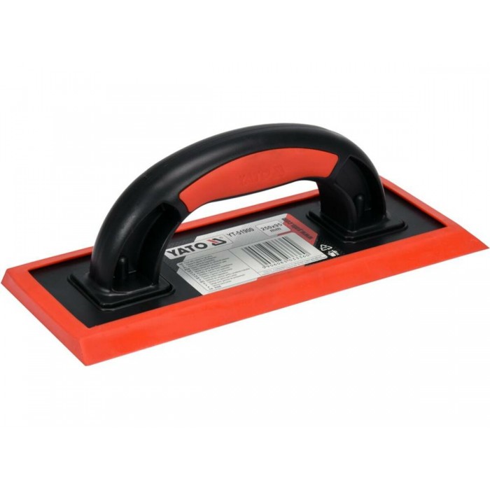 Терка пластикова з гумовою прокладкою YATO: 250 x 95 мм, для затирання швів керамічної плитки [5]
