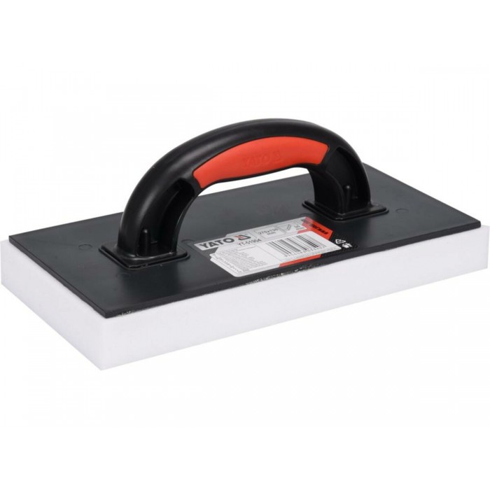 Терка пластикова з білою гідрогубкою h= 30 мм YATO: 270 x 130мм, для змивання керамічної плитки [10]