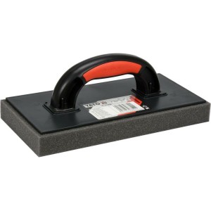 Терка пластикова з сірою гідрогубкою h= 30 мм YATO: 270 x 130мм, для змивання керамічної плитки [10]