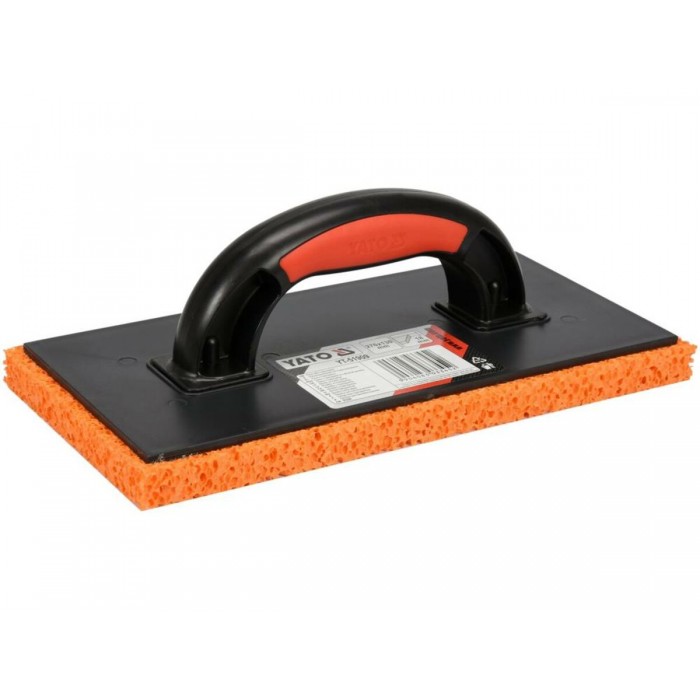 Терка пластикова з гідрогумовою прокладкою t= 18 мм YATO 270x 130 мм, для змивання керамічної плитки