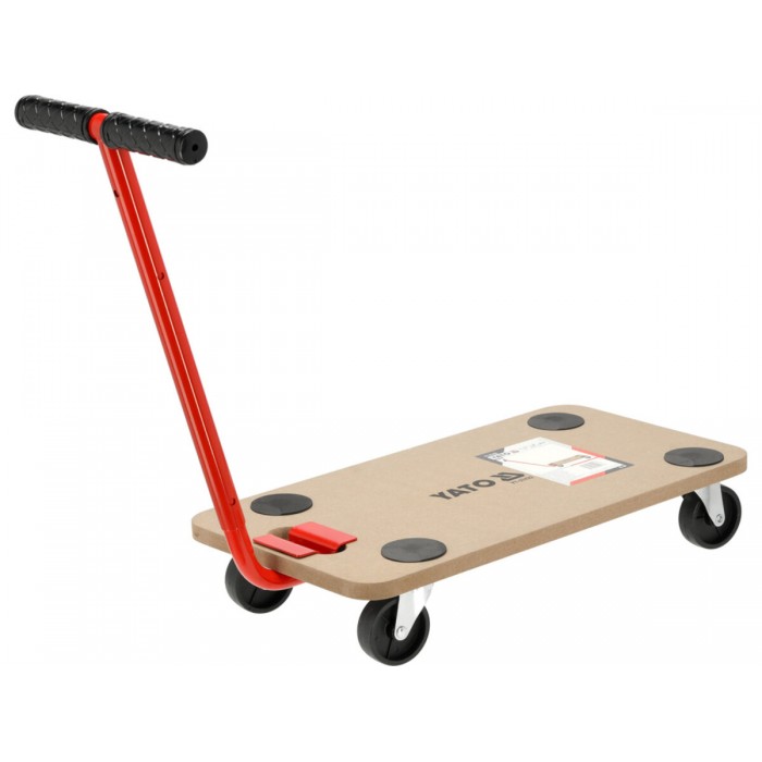 Візок-платформа з тримачем YATO 575х300х18 мм на 4 колесах Ø= 75 мм, макс. навантаж.- 200 кг [4]