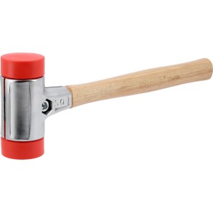 Молоток по бруківці YATO обух з високопружного ПЕ m= 1390 г Ø= 60 мм, дерев'яна ручка, заг l= 430 мм