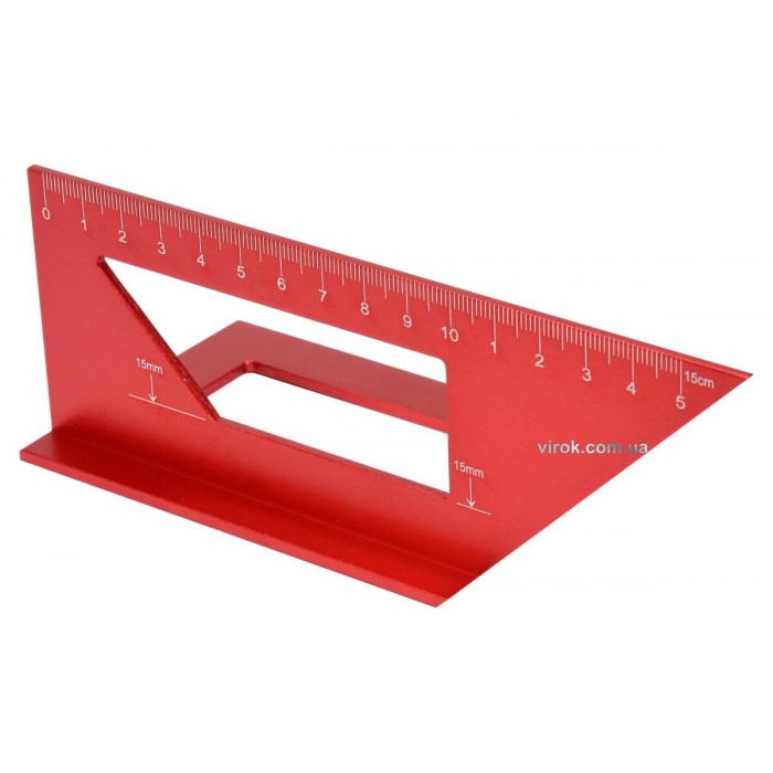 Кутник "японський" алюмінієвий YATO до кутів 90° і 45°, l= 150 мм [25/100]