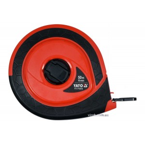 Рулетка вимірювальна скловолоконна YATO: L= 50 м, b= 15 мм, ручне змотування, закритий корпус [5/20]