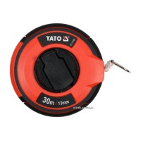 Рулетка вимірювальна сталева YATO : L= 30 м, b= 13 мм, ручне змотування, закритий корпус [10/40]