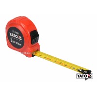 Рулетка YATO : L=3мx16 мм, з сталевою стрічкою, нейлоновим покриттям, подвійним блокуванням [12/120]