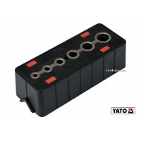 Шаблон для свердління отворів YATO : 4, 5, 6, 8, 10 і 12 мм, корпус з ABS-пластику [40]