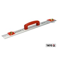 Лінійка алюмінієва з ручкою YATO : 500 x 59 x 2 мм, 2 капсули [8/32]