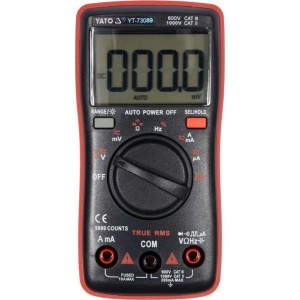 Мультиметр TRUE RMS електричних параметрів YATO з LCD-цифровим діапазоном 9999 [100]