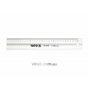 Лінійка алюмінієва YATO : L= 300 мм [25/100]