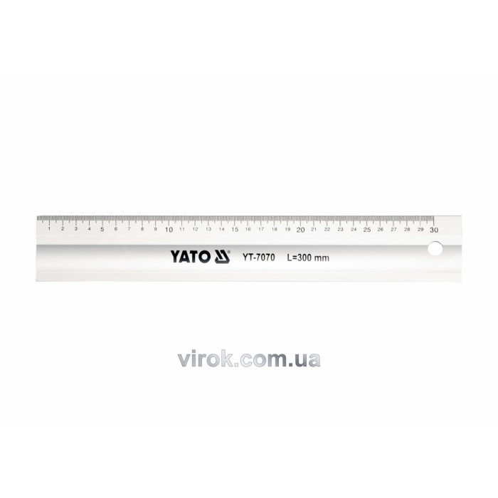 Лінійка алюмінієва YATO : L= 300 мм [25/100]