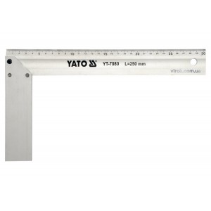 Кутник столярний алюмінієвий YATO : l= 250 мм [6/36]