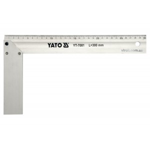 Кутник столярний алюмінієвий YATO : l= 300 мм [6/36]