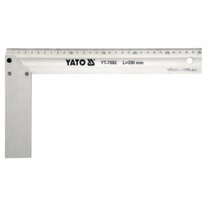 Кутник столярний алюмінієвий YATO : l= 350 мм [6/36]