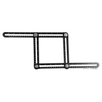 Шаблон-лінійка для перенесення вимірів YATO : 250 х 120 мм, алюмінієвий [10/50]