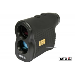Дальномір лазерний YATO:діап.вимір.довж/вис/кут/швид-5-900 м/60°/0-300 км/год,похибка ±1м/ 900 м(DW)