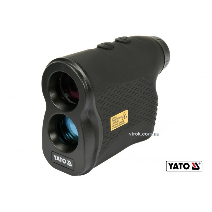 Дальномір лазерний YATO:діап.вимір.довж/вис/кут/швид-5-900 м/60°/0-300 км/год,похибка ±1м/ 900 м(DW)