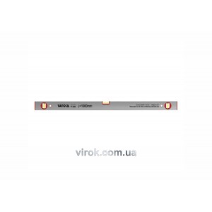 Рівень алюмінієвий YATO : L= 100 см, 3 капсули [10/40]