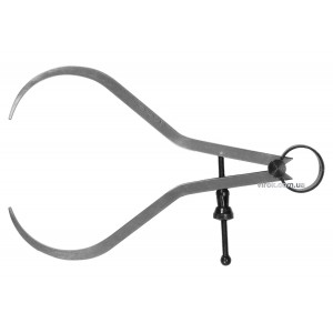 Кронциркуль для зовнішніх вимірів YATO : l= 150 мм, з гвинтовим фіксатор і на пружині [50]