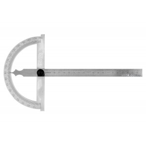 Кутомір- транспортир з лінійкою YATO; 150 х 250 мм, діапазони: кут- 0-180°, відстань- 0-200 мм [50]