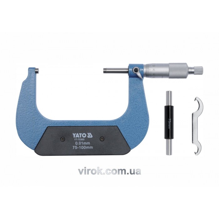 Мікрометр YATO з точністю 0.01 мм в діапазоні 75 - 100 мм [30]