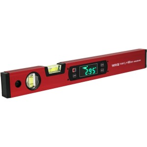Рівень електронний з LED-дисплеєм YATO: L= 400 мм, магнітний, алюмінієвий корпус [30]