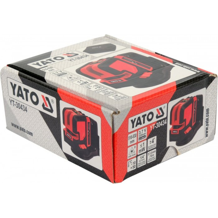 Нівелір лазерний самонівелюючий YATO : точність- ±3 мм/ 10 м, верт./гориз. промені(DW)