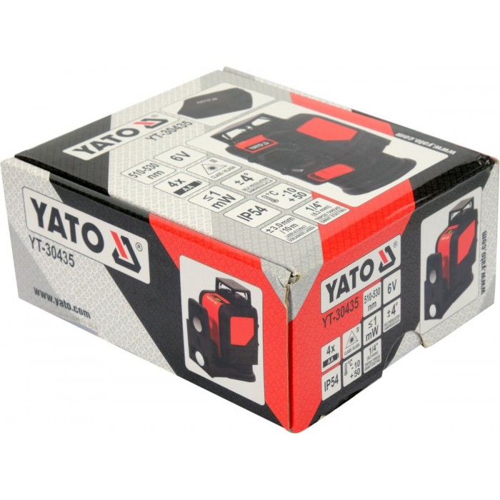 Нівелір лазерний самонівелюючий YATO : 5 променів, точність- ±3 мм/ 10 м, верт./гориз. промені [20]