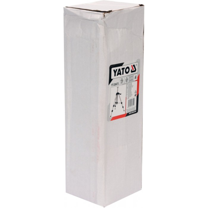 Штатив тринога YATO телескоп (3 секціі) . кріплення 5/8", з штангою 14 cм. H= 32-75 cм. алюмінієвий