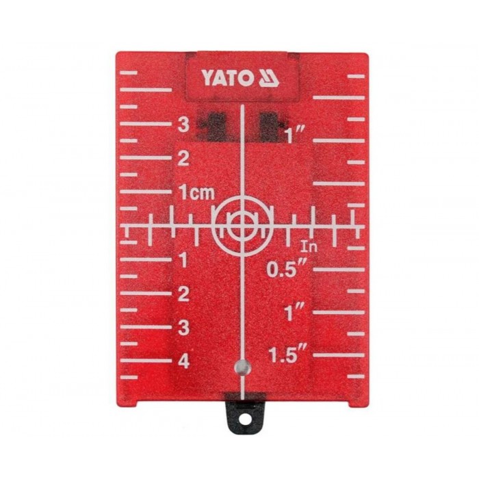 Пластина прицільна для нівеліра червона YATO 105х 75х 3,2 мм [400]