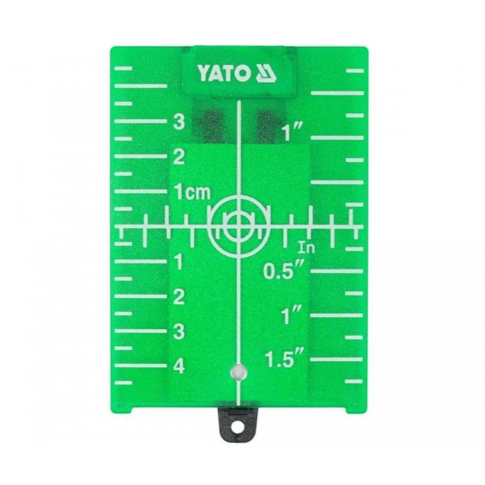 Пластина прицільна для нівеліра зелена YATO 105х 75х 3,2 мм [400]