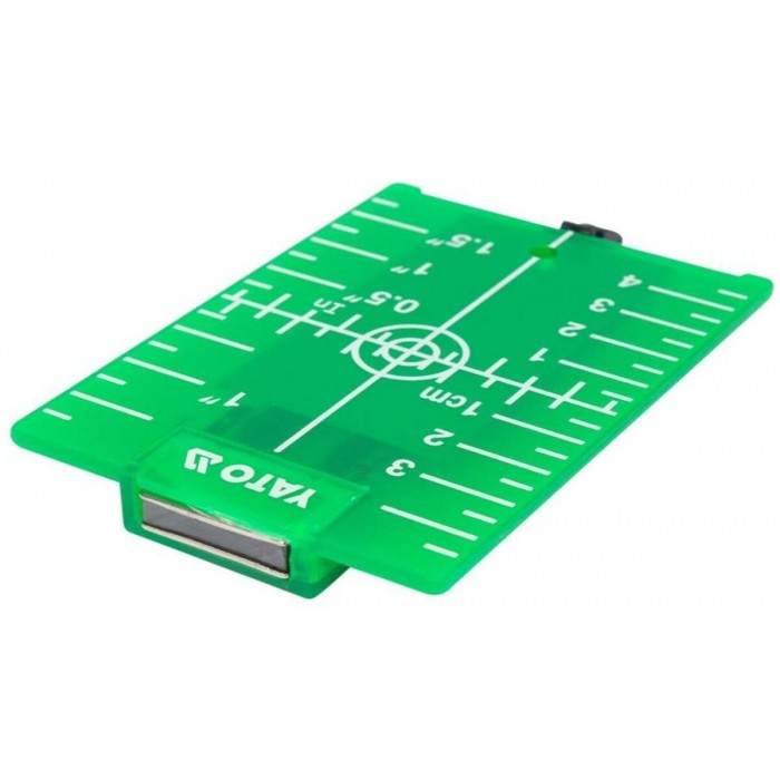 Пластина прицільна для нівеліра зелена YATO 105х 75х 3,2 мм [400]