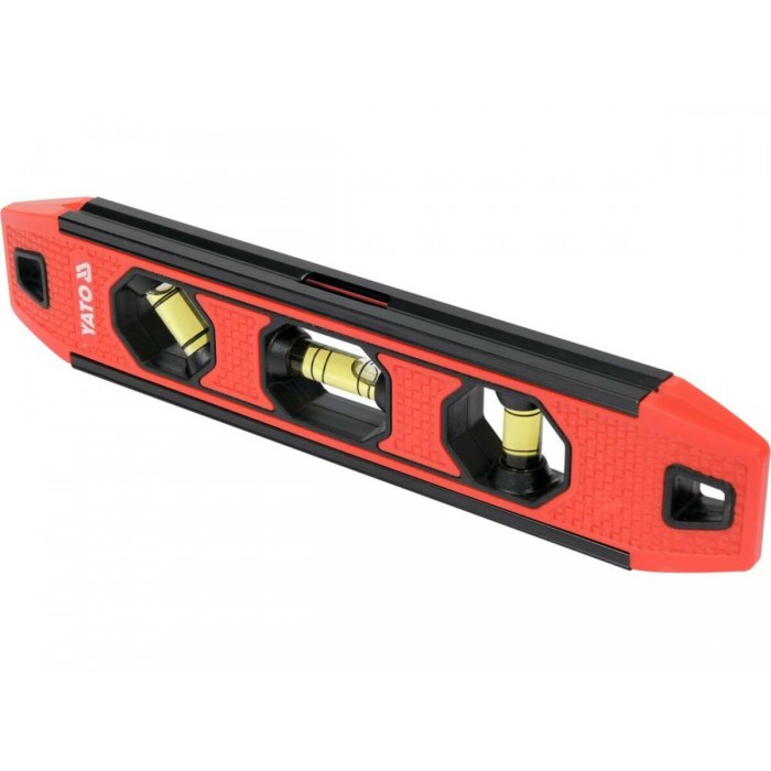 Рівень "TORPEDO" з алюмінієвим корпусом YATO: L= 230 мм. 3 капсули, магніт [45]