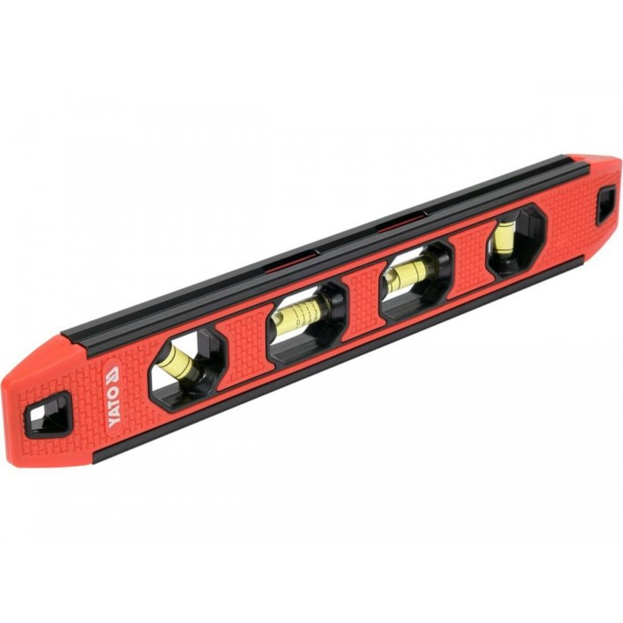 Рівень "TORPEDO" з алюмінієвим корпусом YATO: L= 300 мм. 4 капсули, магніт [45]