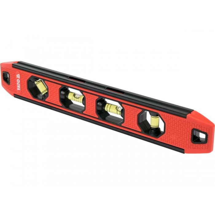 Рівень "TORPEDO" з алюмінієвим корпусом YATO: L= 300 мм. 4 капсули, магніт [45]