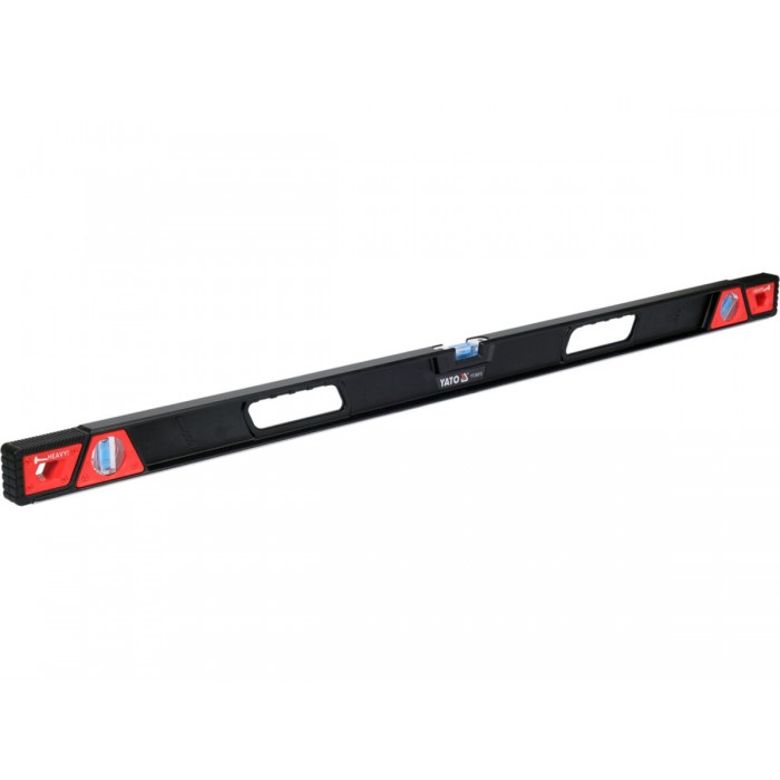 Рівень ударостійкий з магнітами YATO: L= 1 м. 3 капсули в алюмінієвому корпусі, 2 ручки [15]