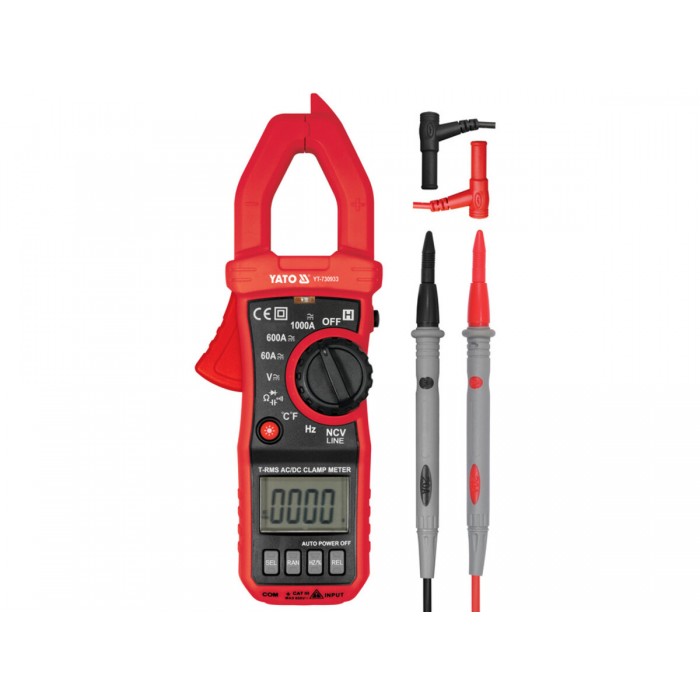 Мультиметр-кліщі для вимірювання електричних параметрів YATO: 10 мА - 1000 А [30]