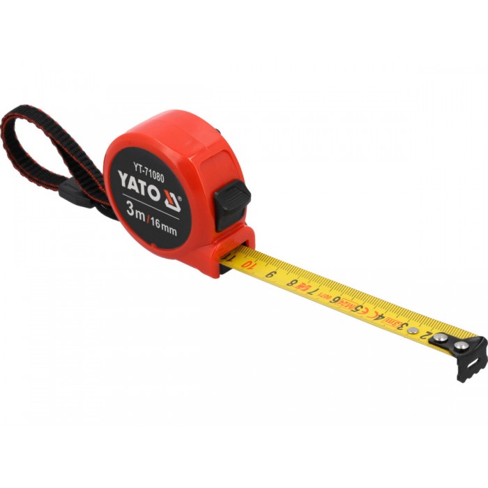 Рулетка вимірювальна YATO : L= 3 м x16 мм, [12/120]